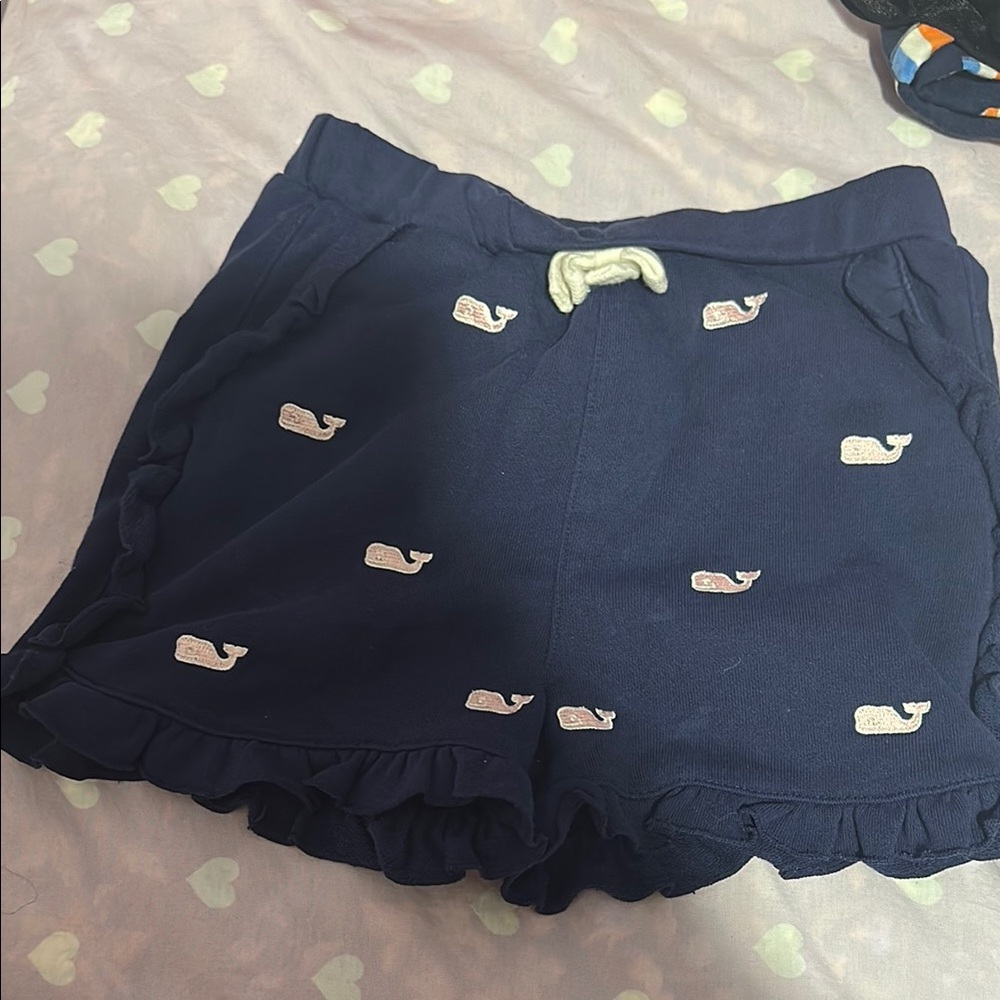 Vineyard Vines Dark Blue Kids Shorts with Whale Design